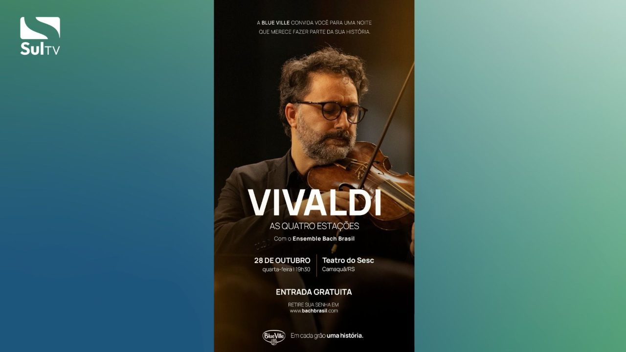 Blue Ville traz concerto gratuito As Quatro Estações, de Vivaldi, no Teatro do Sesc, em Camaquã