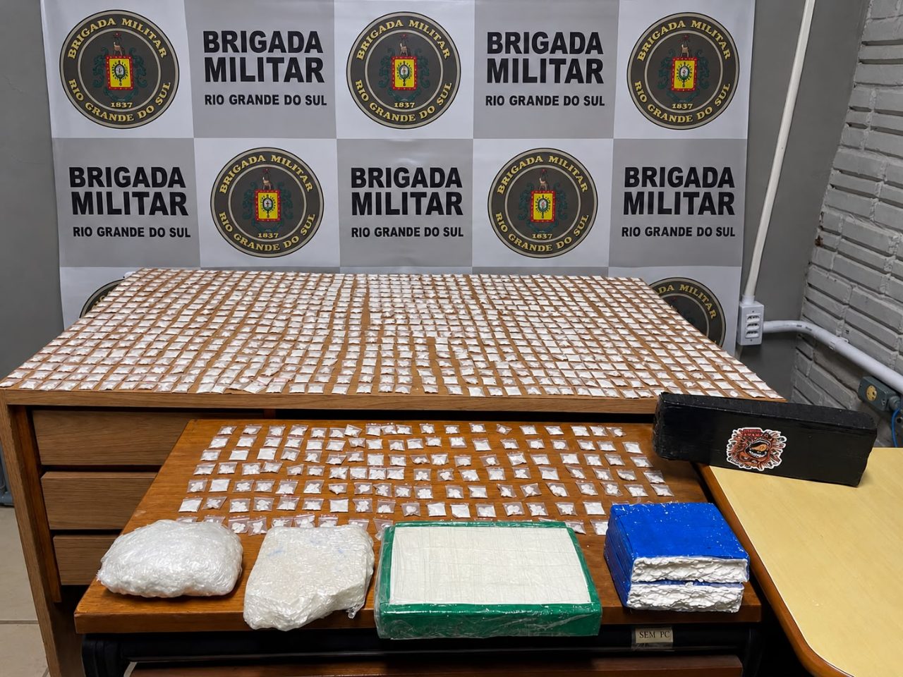 Brigada Militar apreende mais de 3 kg de cocaína na ERS-717, perto de Tapes