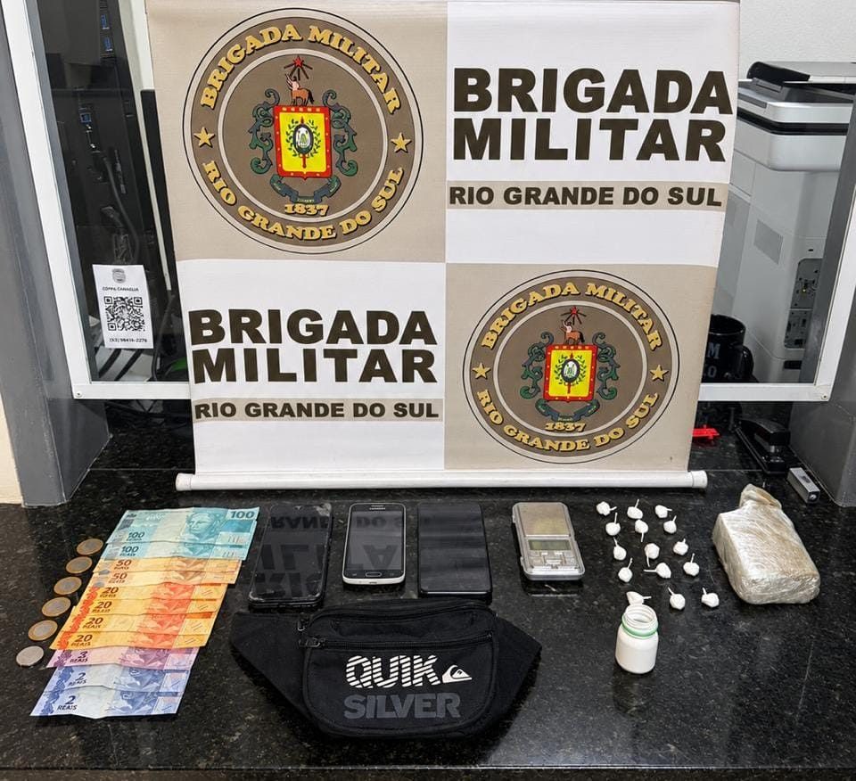 Brigada Militar prende homem por tráfico de drogas em São Lourenço do Sul