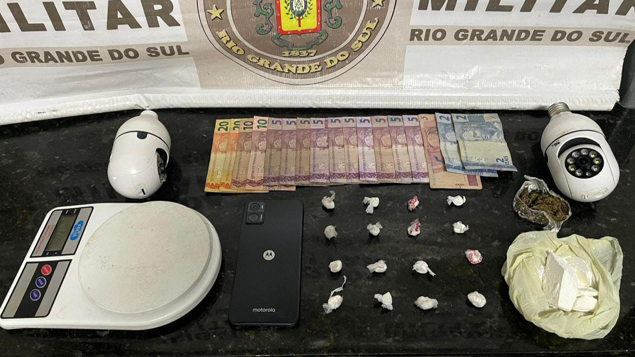 Brigada Militar prende homem por tráfico de drogas em Camaquã