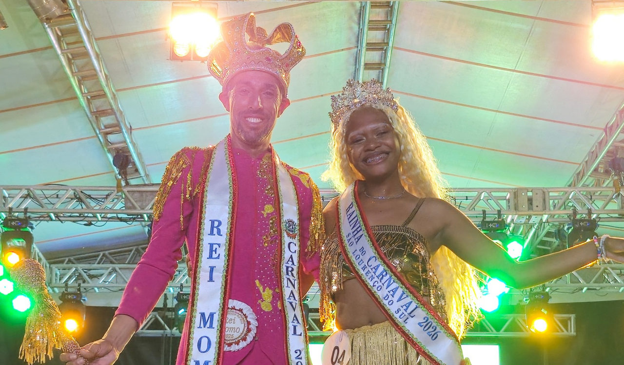 Corte do Carnaval 2026: Rayssa Pereira e João Tiele são eleitos em São Lourenço do Sul