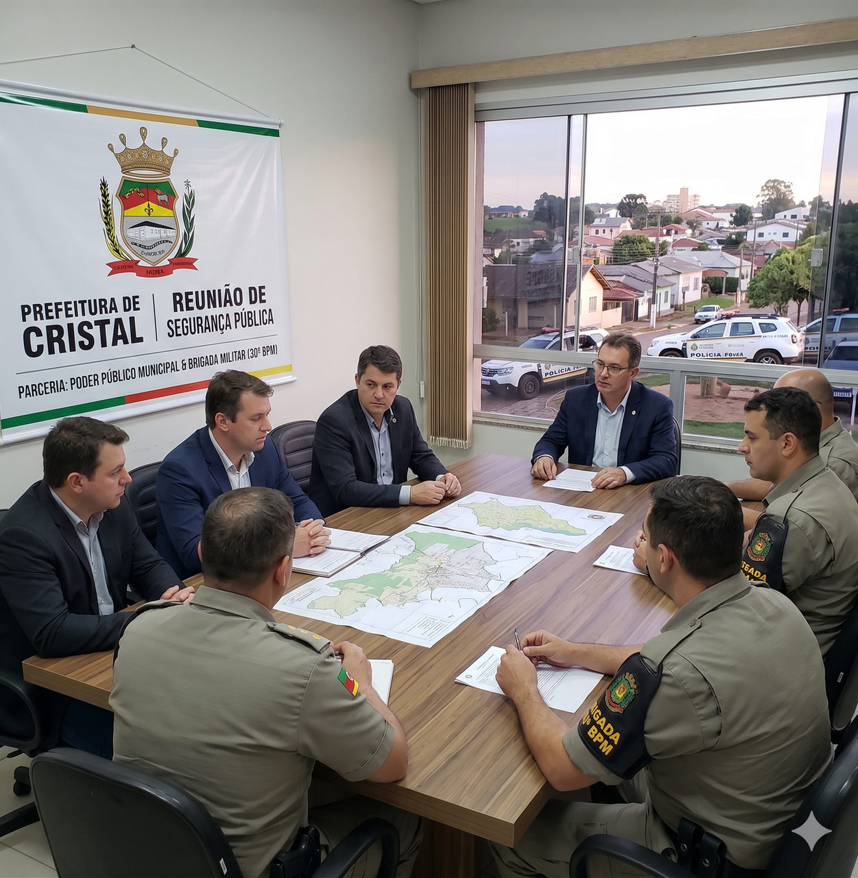 Cristal e Brigada Militar alinham reforço da segurança pública no município
