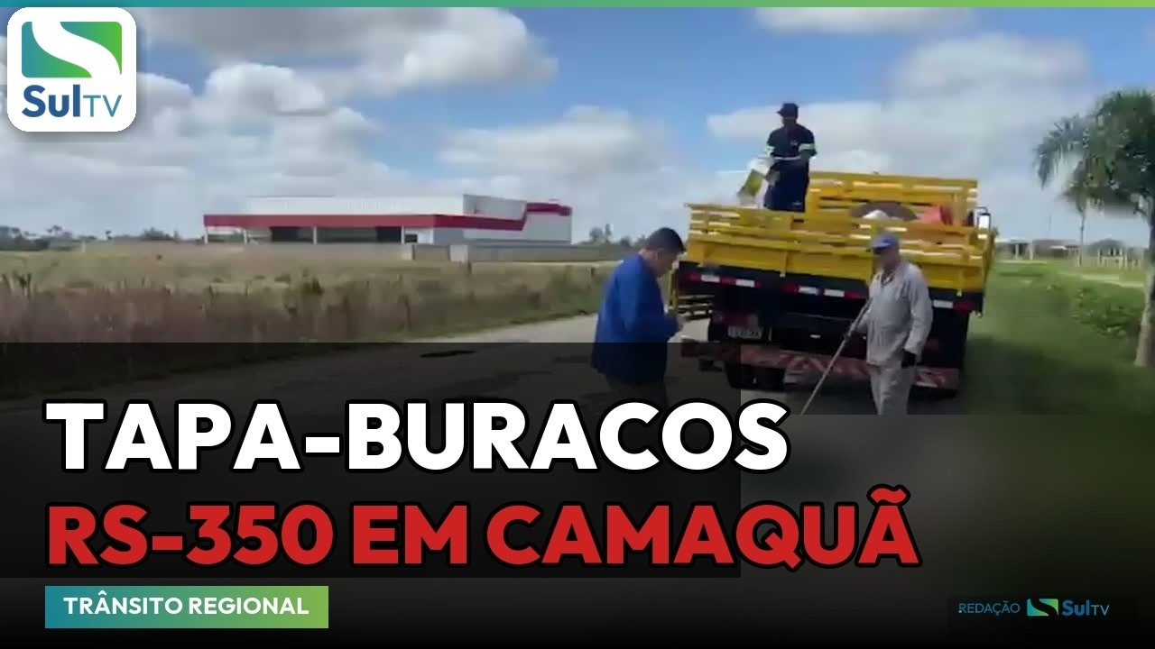 DAER inicia operação tapa-buracos na RS-350 entre Camaquã e Arambaré