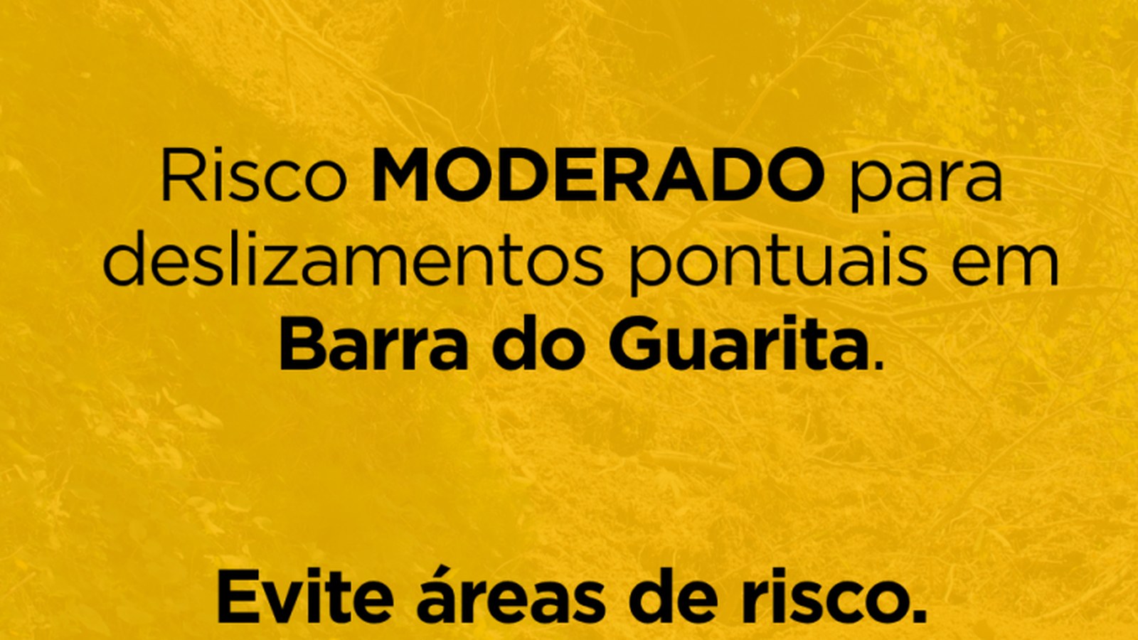 Encosta com sinais de instabilidade do solo após chuvas no Alto Uruguai do RS