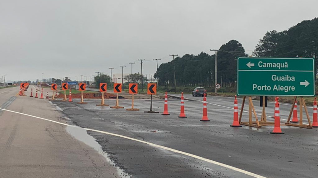 DNIT alerta para alterações de tráfego na BR-116/RS, em Camaquã