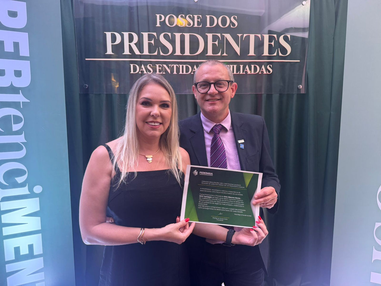 Enio Waskow Nunes toma posse como Presidente de Entidade Parceira da FEDERASUL