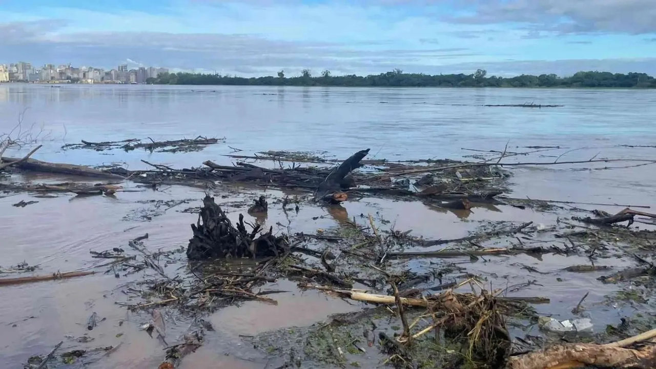 Guaíba registra 1ª cheia do El Niño e deve chegar a 2,50m