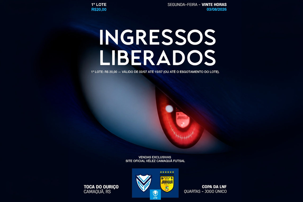 Ingressos à venda: veja como garantir seu lugar no jogo histórico do Vélez contra o Jaraguá