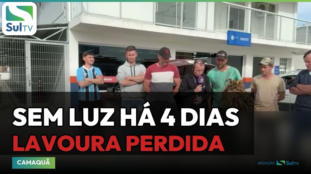 Moradores protestam contra a CEEE Equatorial em Camaquã após 4 dias sem energia