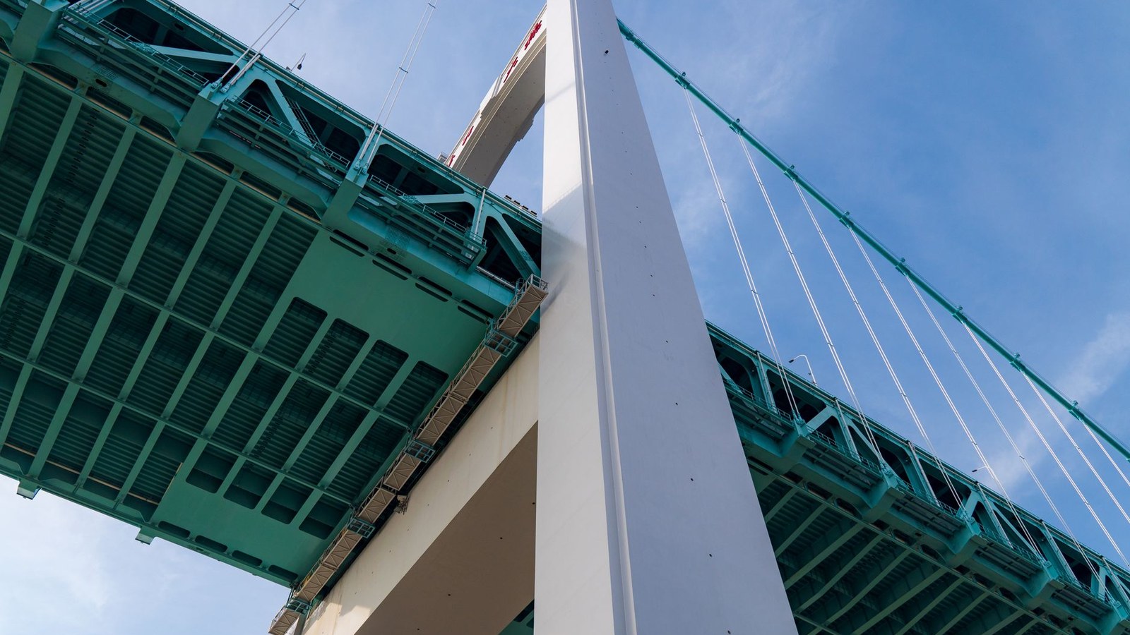 Pilares da Ponte dos Vales em construção na margem de Estrela, sobre o Rio Taquari