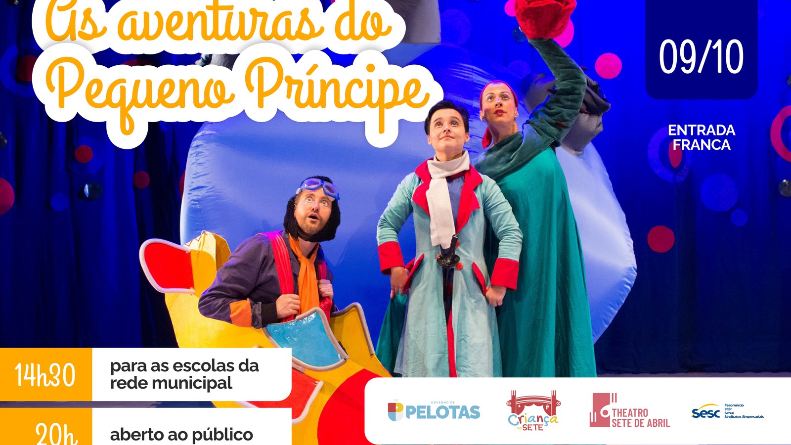 Peça Pequeno Príncipe tem sessão gratuita em Pelotas na sexta (9)