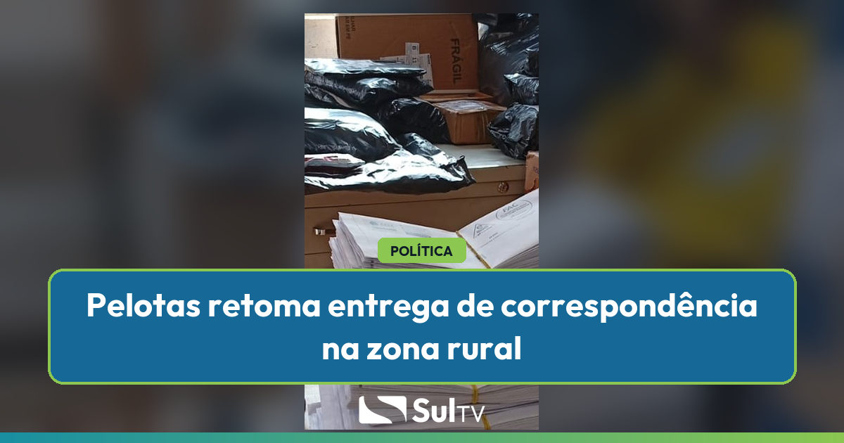 Pelotas retoma entrega de correspondência na zona rural após suspensão do serviço