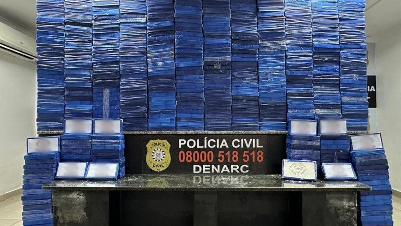 Polícia Civil realiza maior apreensão de cocaína da história da instituição