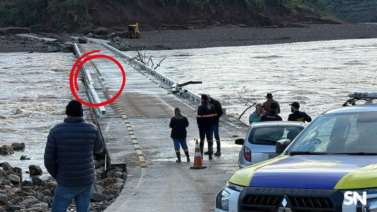 Ponte de Cotiporã segue interditada após deslocamento de 20 cm
