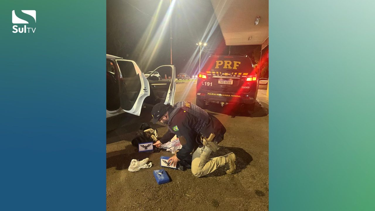 PRF e Polícia Civil prendem traficante com 3 kg de cocaína em Santa Maria