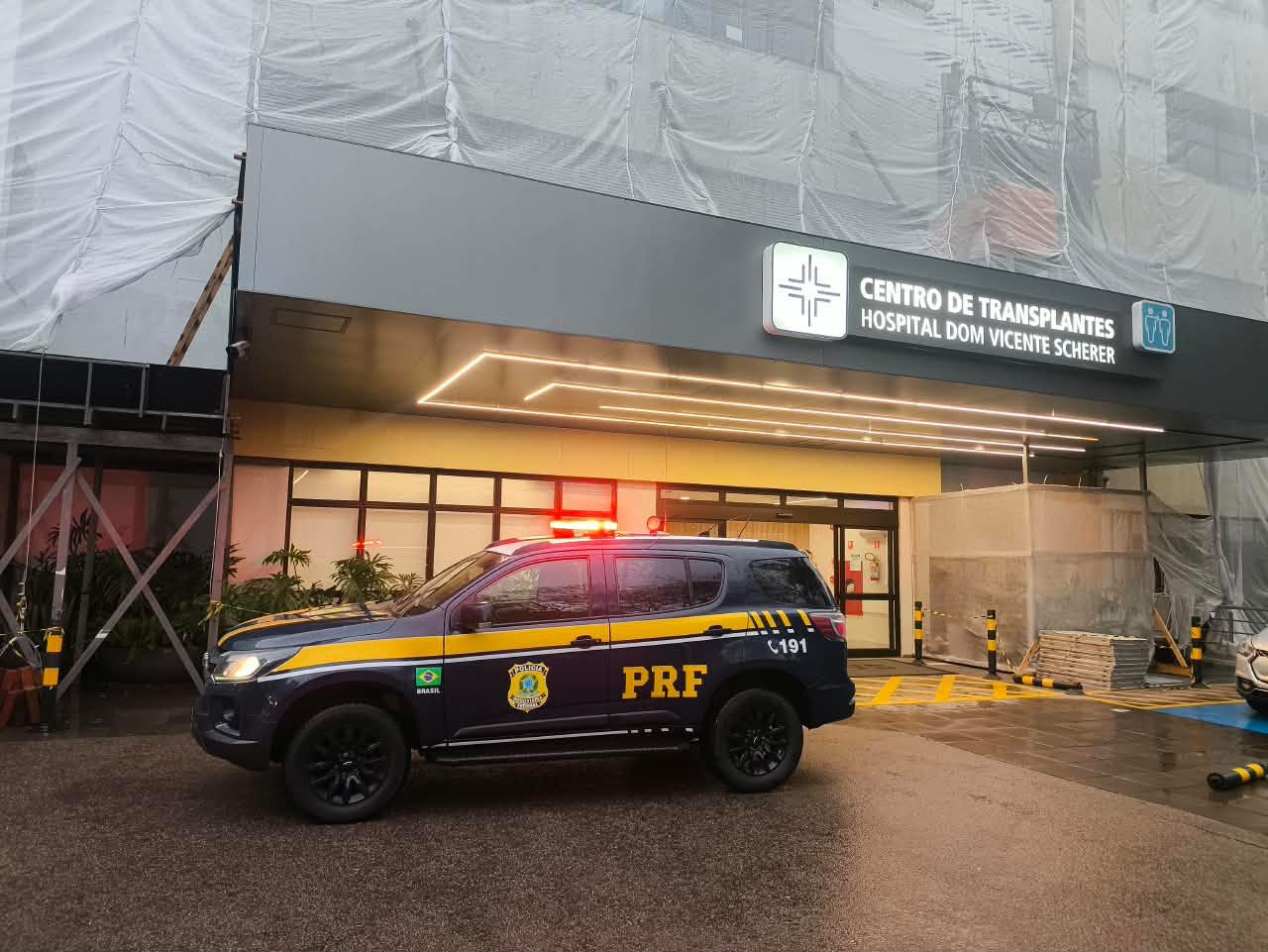 PRF escoltou paciente de Pelotas até a Santa Casa, em Porto Alegre, para transplante de rim