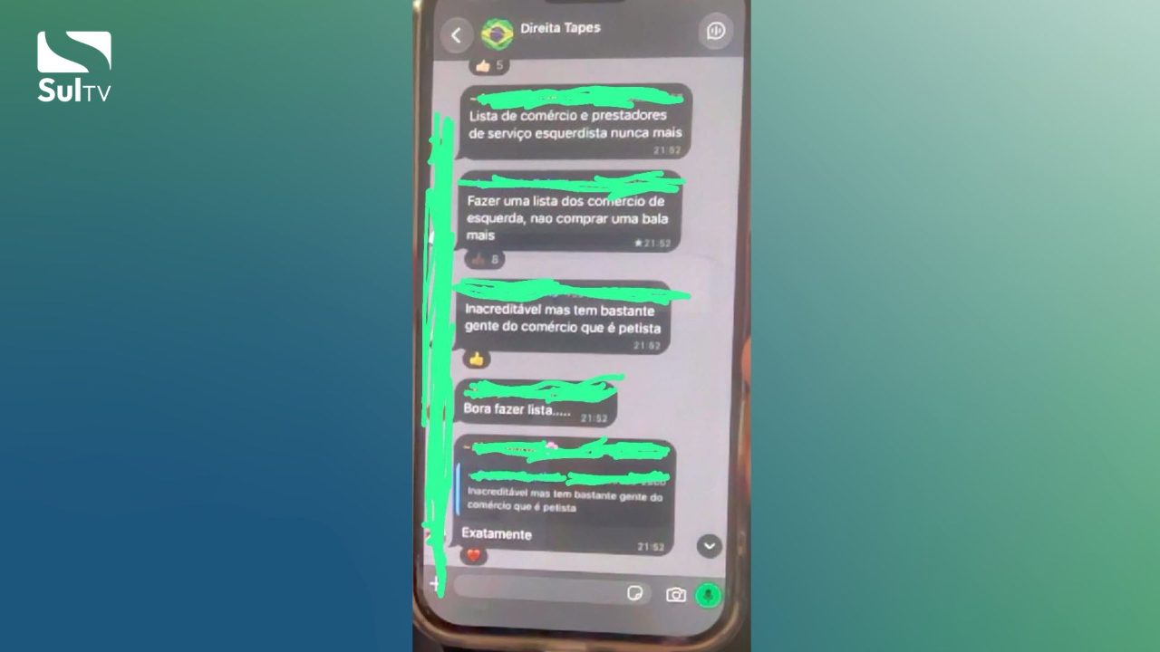 Prints que circulam em Tapes apontam demissão por posição política e lista de boicote.