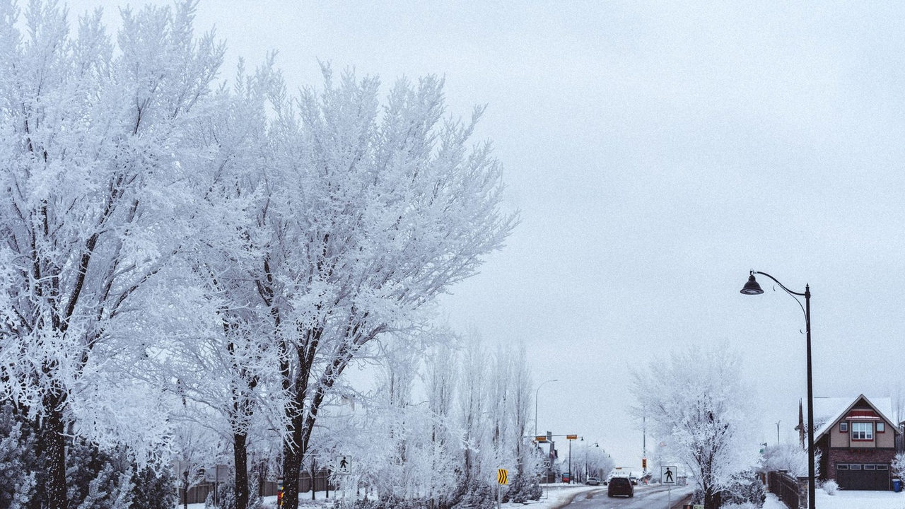 Manhã de frio intenso com geada em área urbana do Rio Grande do Sul durante onda de frio