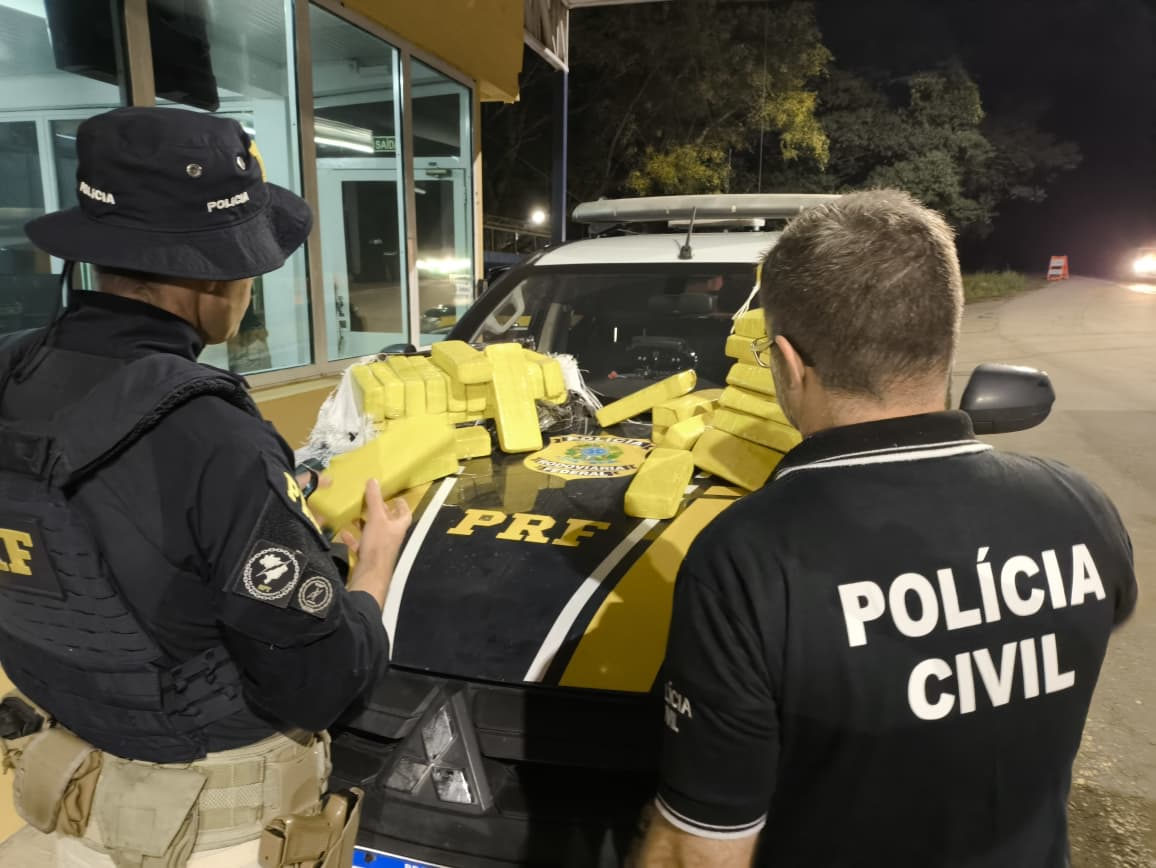 Saiba como a PRF e PC interceptou quase 50 kg de maconha que chegariam ao RS