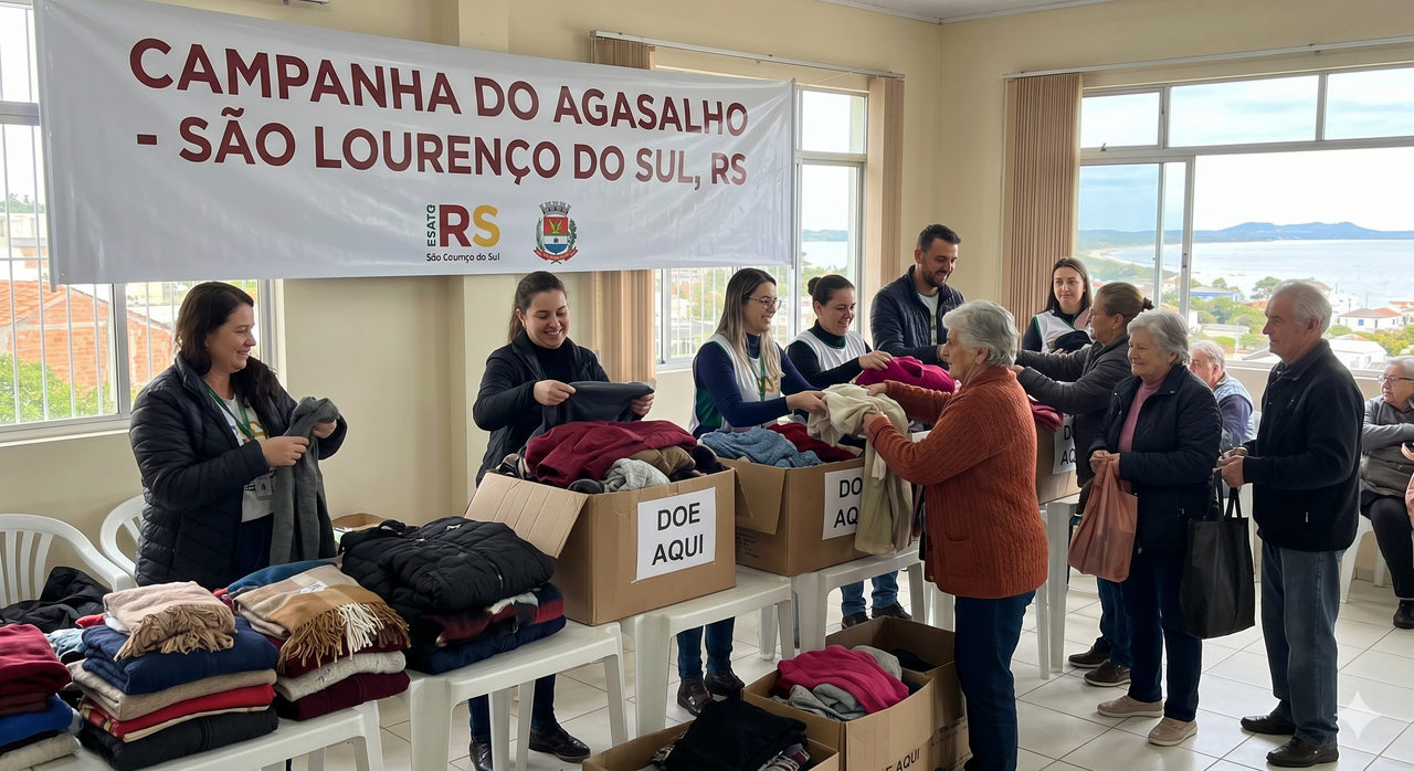 São Lourenço do Sul aquece o inverno com pontos de coleta da Campanha do Agasalho