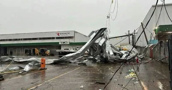 Temporal atinge cidades do RS e provoca estragos em Pelotas e Rio Grande