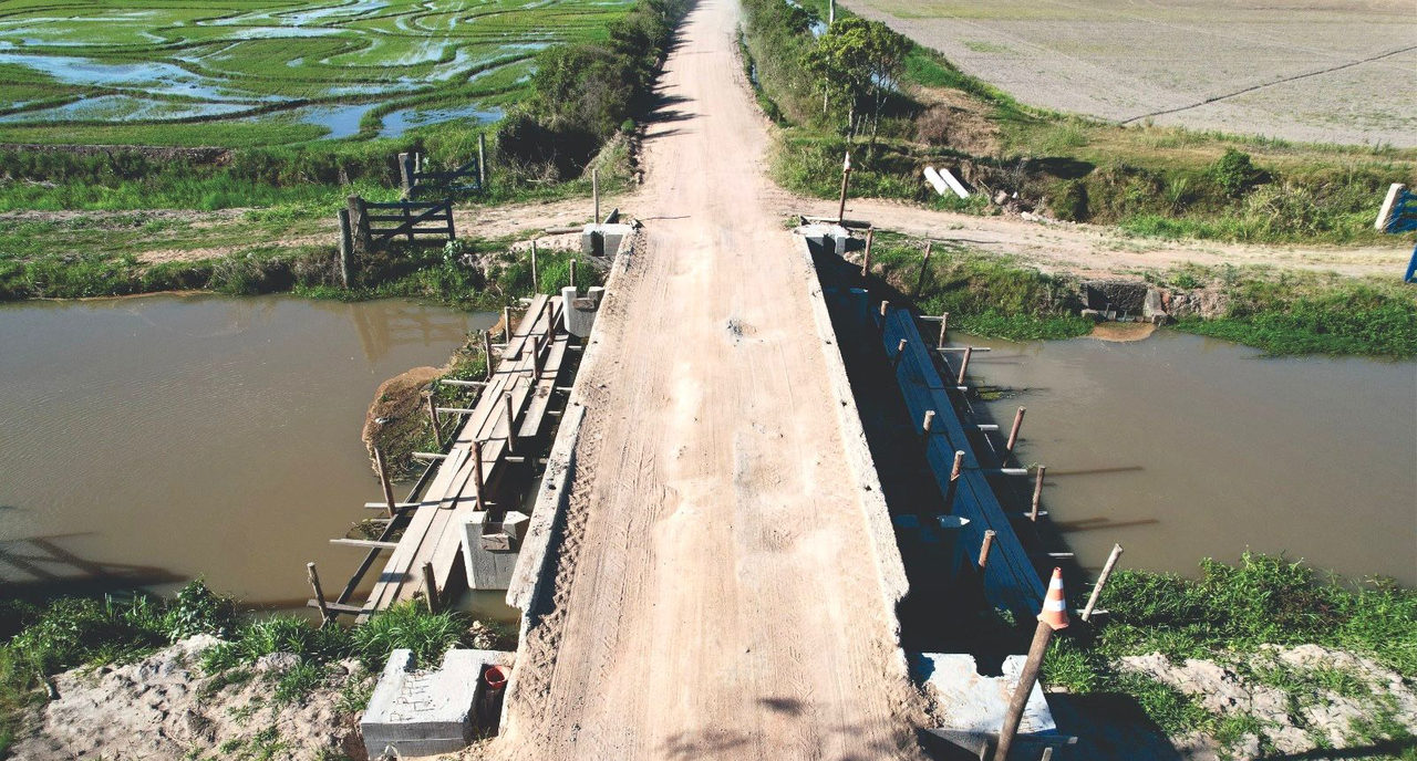 Trânsito na ponte da Bocanha é liberado após obra de alargamento em Camaquã