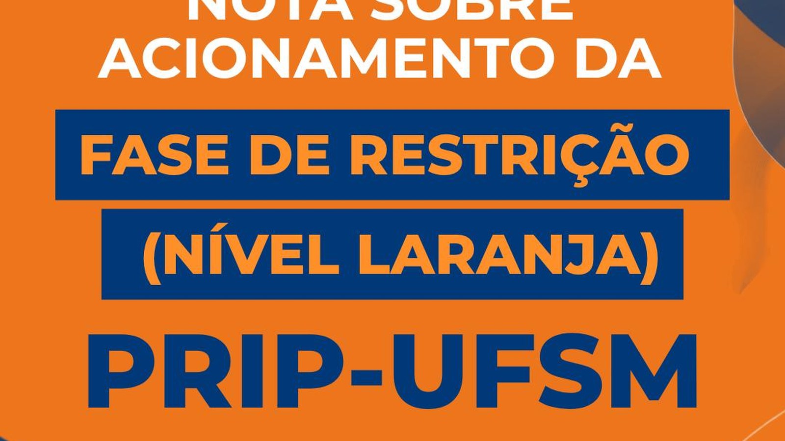 UFSM decreta nível laranja e suspende aulas na Região Central