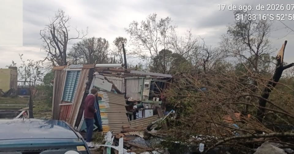 Vendaval destrói propriedades rurais em Canguçu e equipes investigam possível tornado