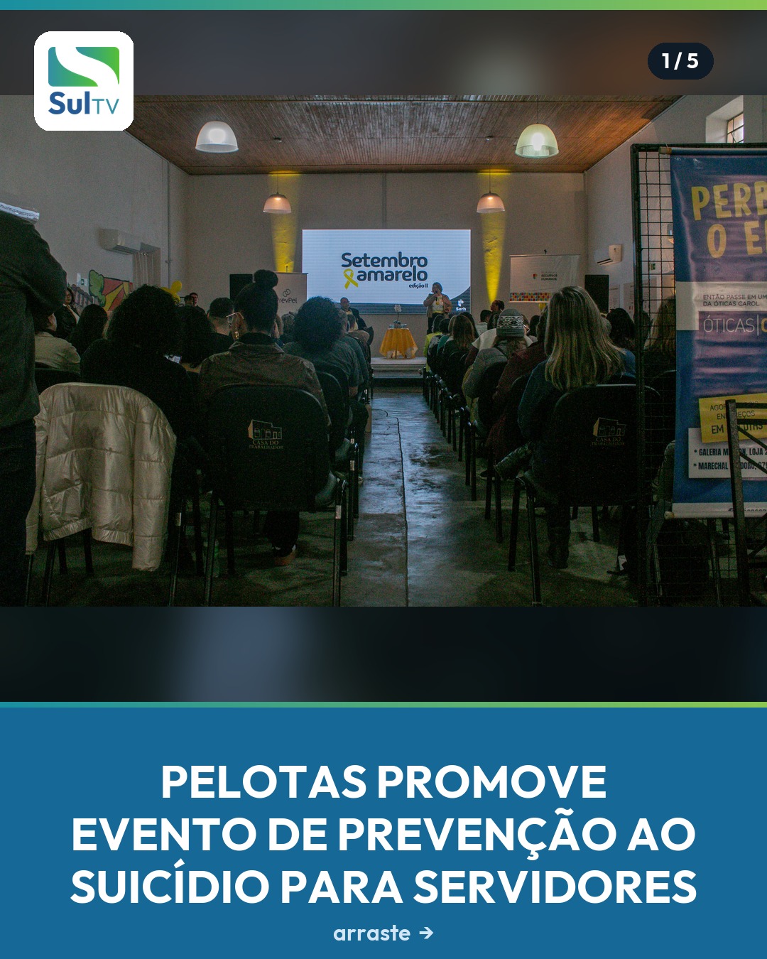 Pelotas colocou a prevenção ao suicídio em pauta: servidores municipais participaram de um evento com palestras, aula d…