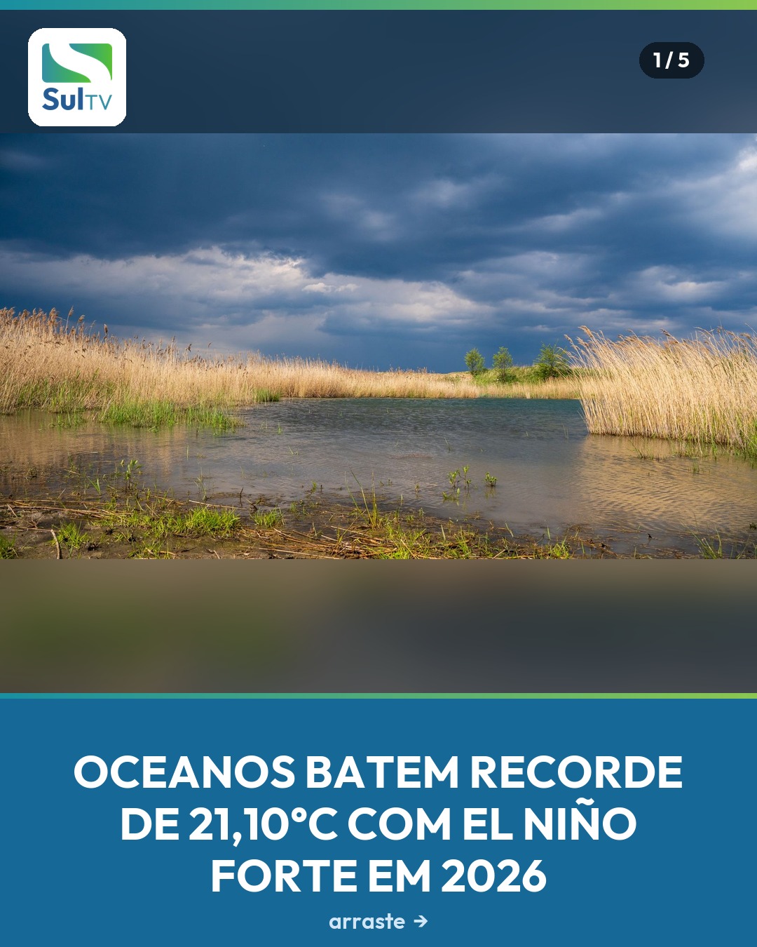 Os oceanos do planeta bateram um novo recorde de calor — e a marca chama atenção por ter aparecido fora de época.