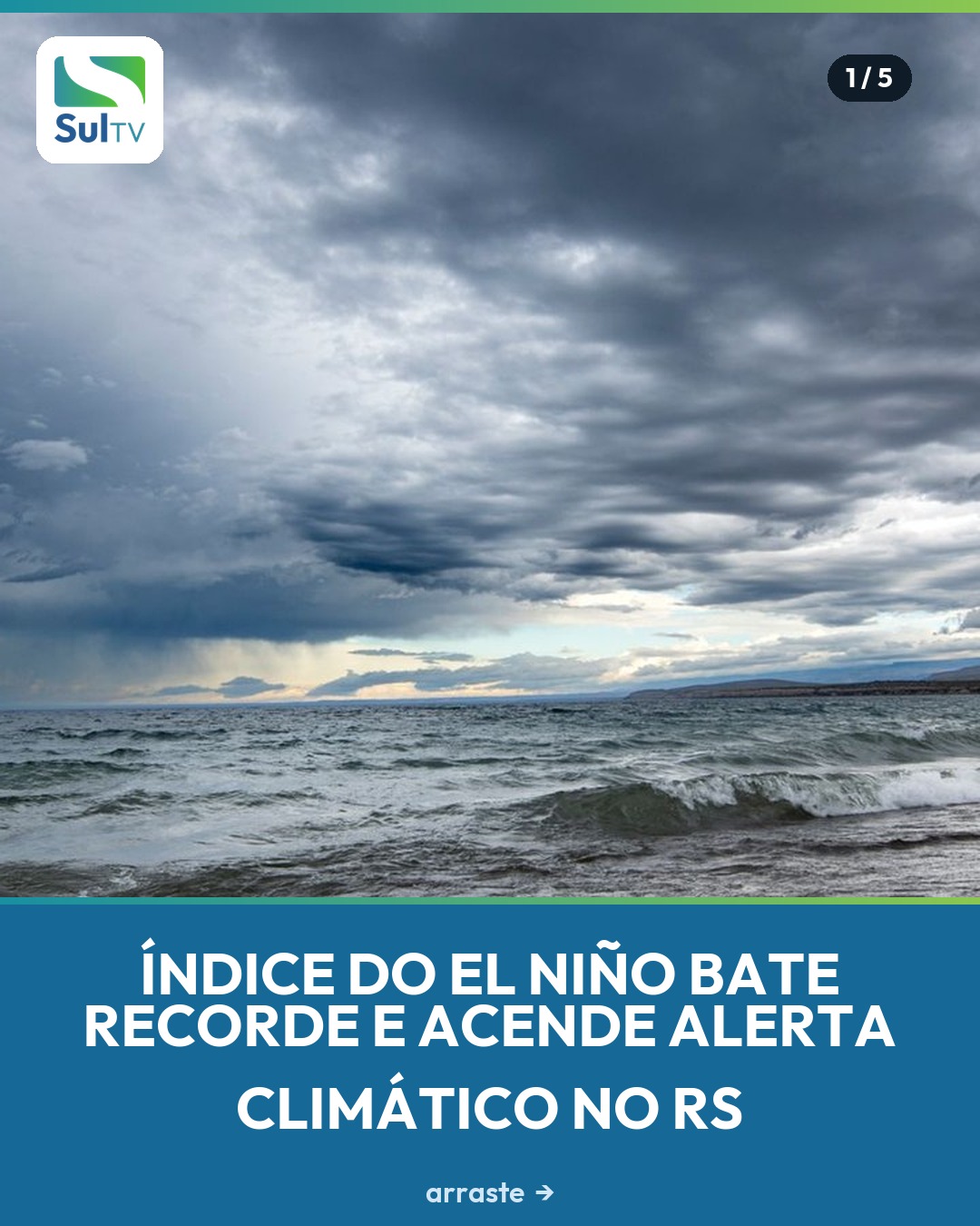 O indicador que mede a força do El Niño bateu recorde: o Índice de Oscilação Sul fechou julho em -29,1, o valor mais ne…