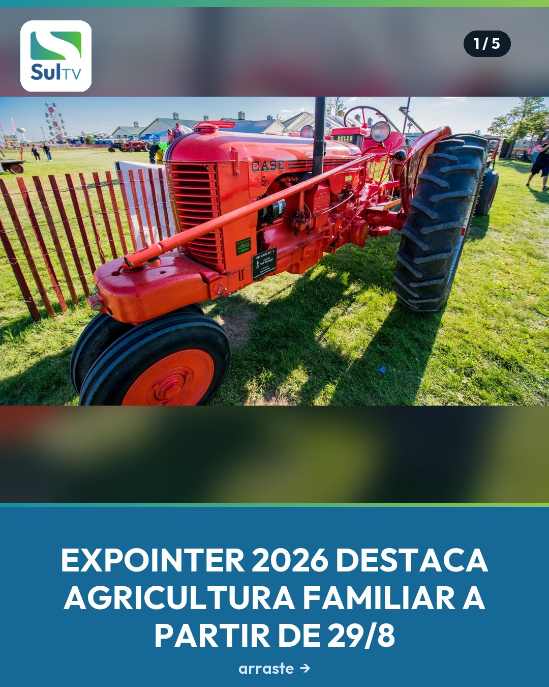 A Expointer 2026 tem a agricultura familiar e a sustentabilidade como destaques da edição deste ano.
