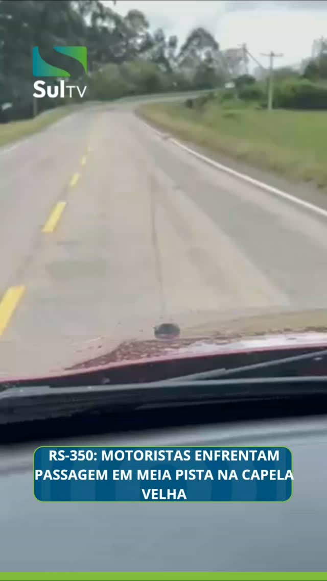 A RS-350, na região da Capela Velha, segue com passagem em apenas um lado da pista nesta segunda-feira (21). A restriçã…