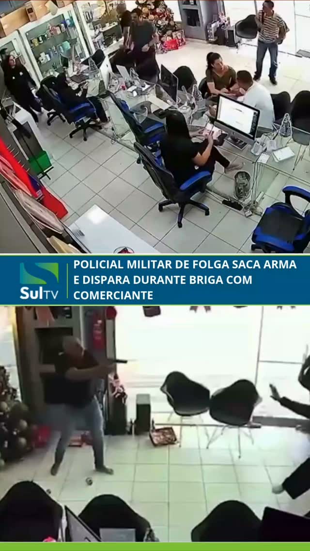 🚨 DISCUSSÃO POR NOTEBOOK TERMINA EM AGRESSÃO E TIROS DENTRO DE LOJA