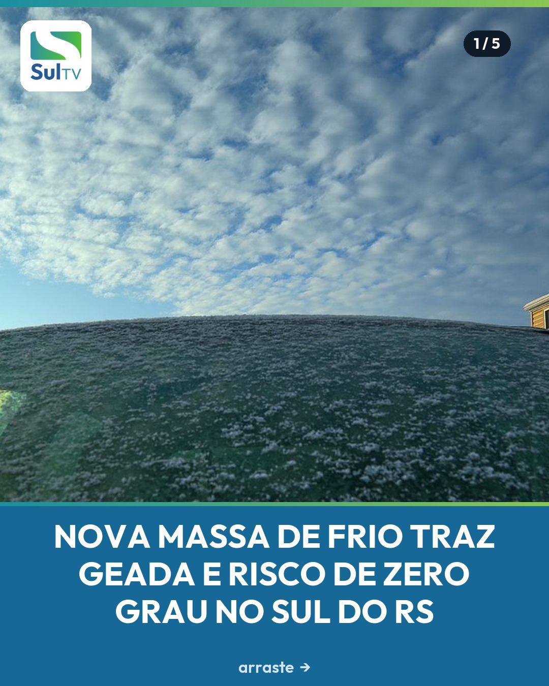 O friozinho desta semana foi só o começo: uma nova massa de ar frio chega ao Rio Grande do Sul entre este domingo (9) e…