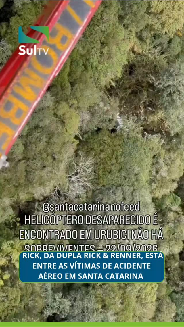 O Corpo de Bombeiros Militar de Santa Catarina (CBMSC) localizou nesta terça-feira (22) os destroços do helicóptero que…