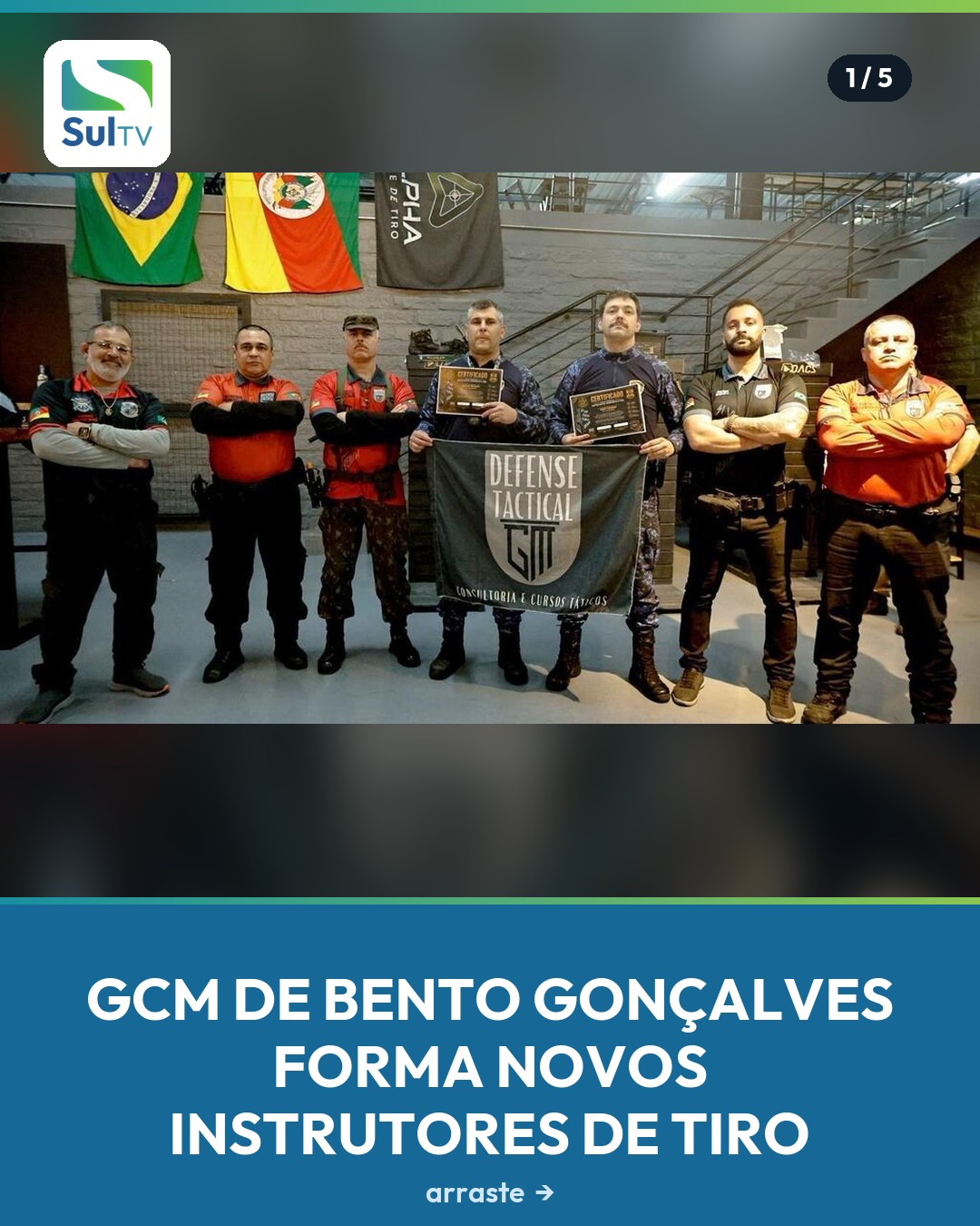 Dois agentes da Guarda Civil Municipal de Bento Gonçalves concluíram curso de 122 horas-aula e agora estão habilitados …