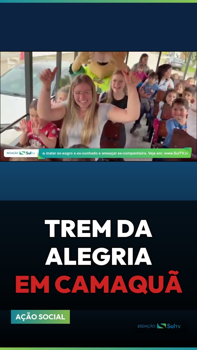 Trenzinho da alegria leva criançada para passeio em Camaquã