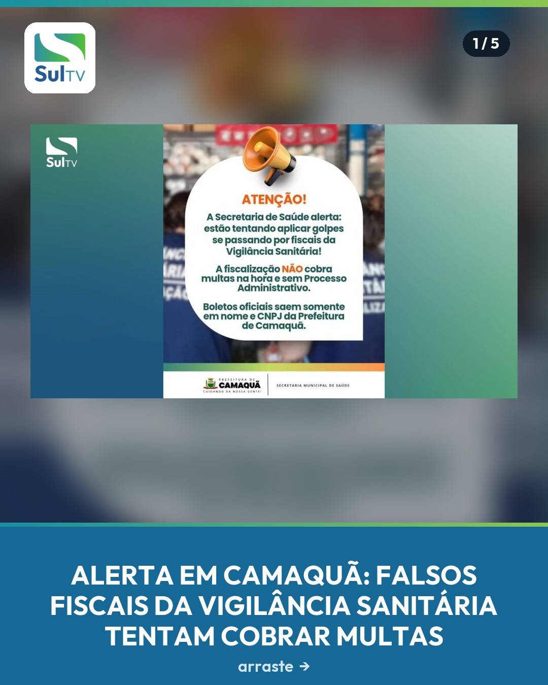 Secretaria de Saúde orienta comerciantes a desconfiar de cobranças imediatas em dinheiro, PIX ou transferência