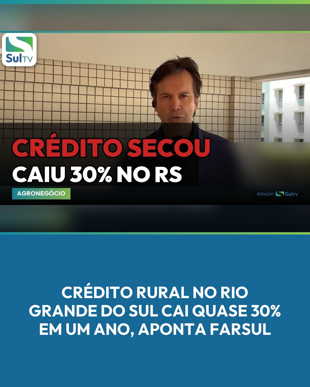 Levantamento da Federação da Agricultura do Estado mostra retração acima da média nacional; carteira em atraso ou reneg…