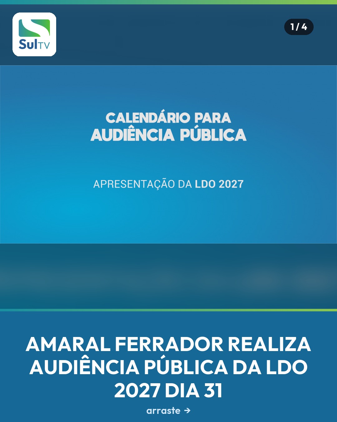 Moradores de Amaral Ferrador têm até segunda-feira, 31 de agosto, para participar da Audiência Pública da LDO 2027, mar…