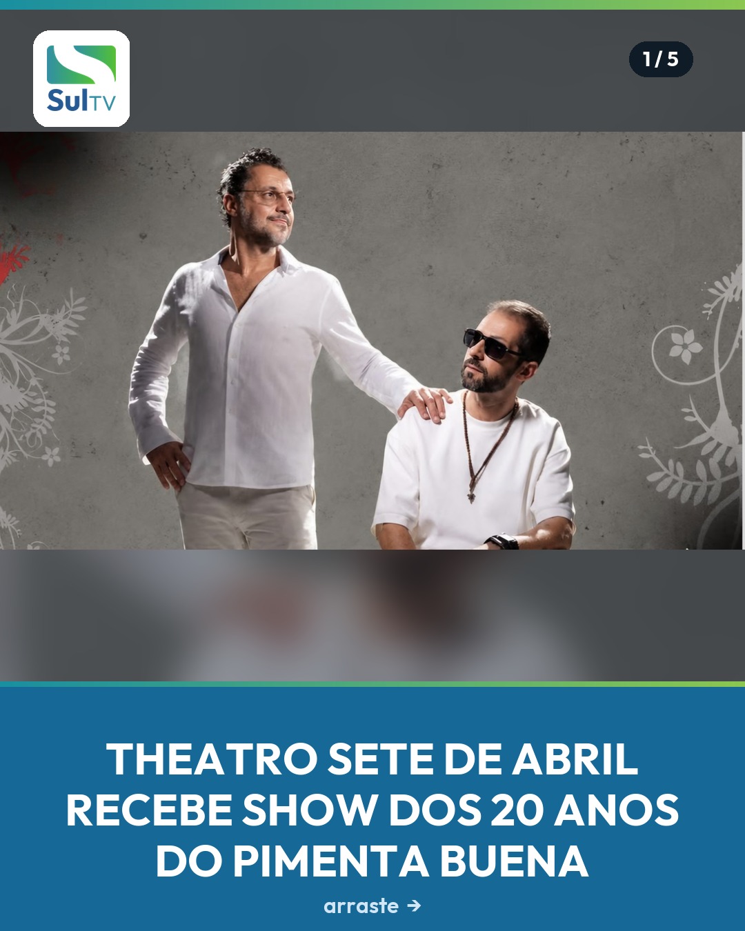 Vinte anos de estrada resumidos em uma só noite: a Pimenta Buena sobe ao palco do Theatro Sete de Abril neste domingo (…