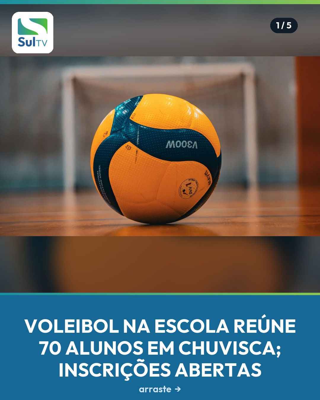Cerca de 70 crianças e adolescentes de Chuvisca já treinam de uniforme novo no Voleibol na Escola.