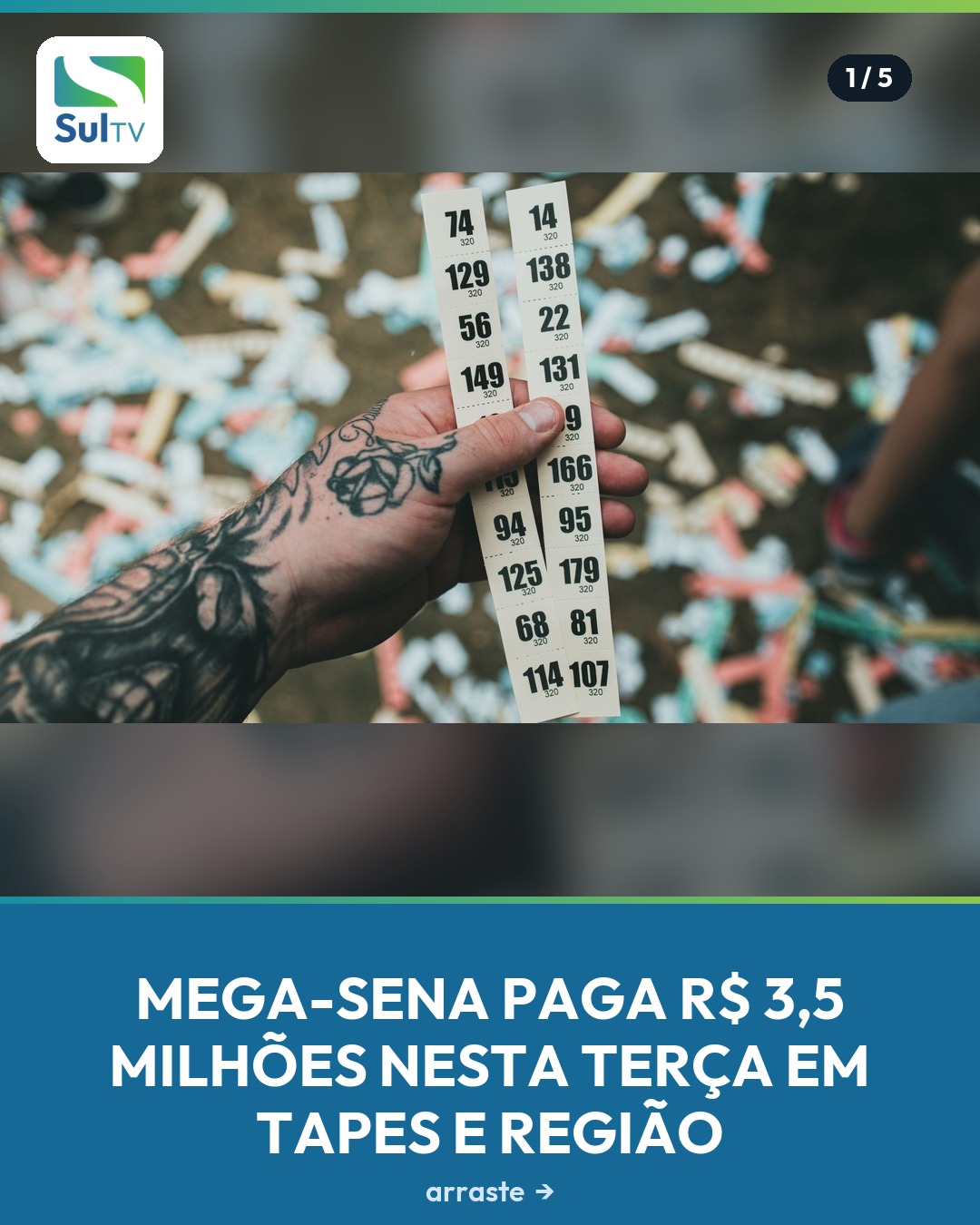O concurso 3.048 da Mega-Sena pode transformar um apostador da região em milionário: o prêmio estimado é de R$ 3,5 milh…