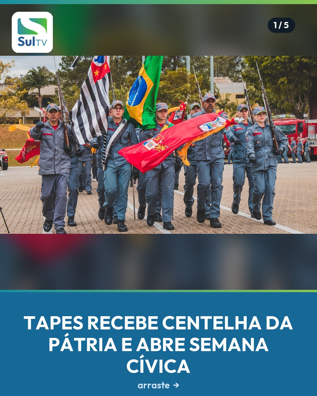 A chama simbólica da Pátria já está acesa em Tapes!