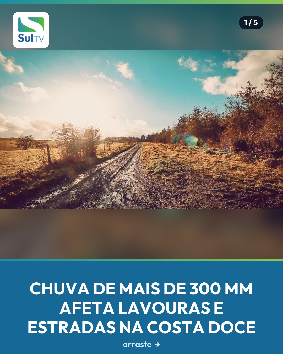 Mais de 300 milímetros de chuva em poucos dias deixaram estradas de chão intransitáveis e lavouras alagadas na Costa Do…