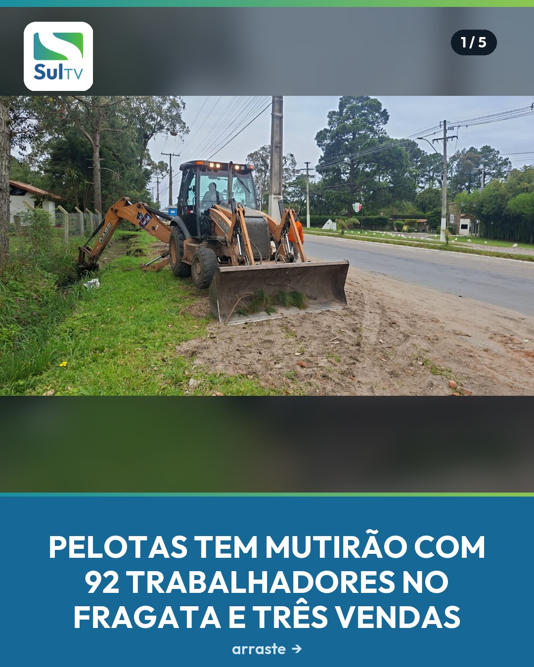 Pelotas tem 92 trabalhadores nas ruas nesta quarta-feira (7) em mutirões de zeladoria no Fragata e em Três Vendas.