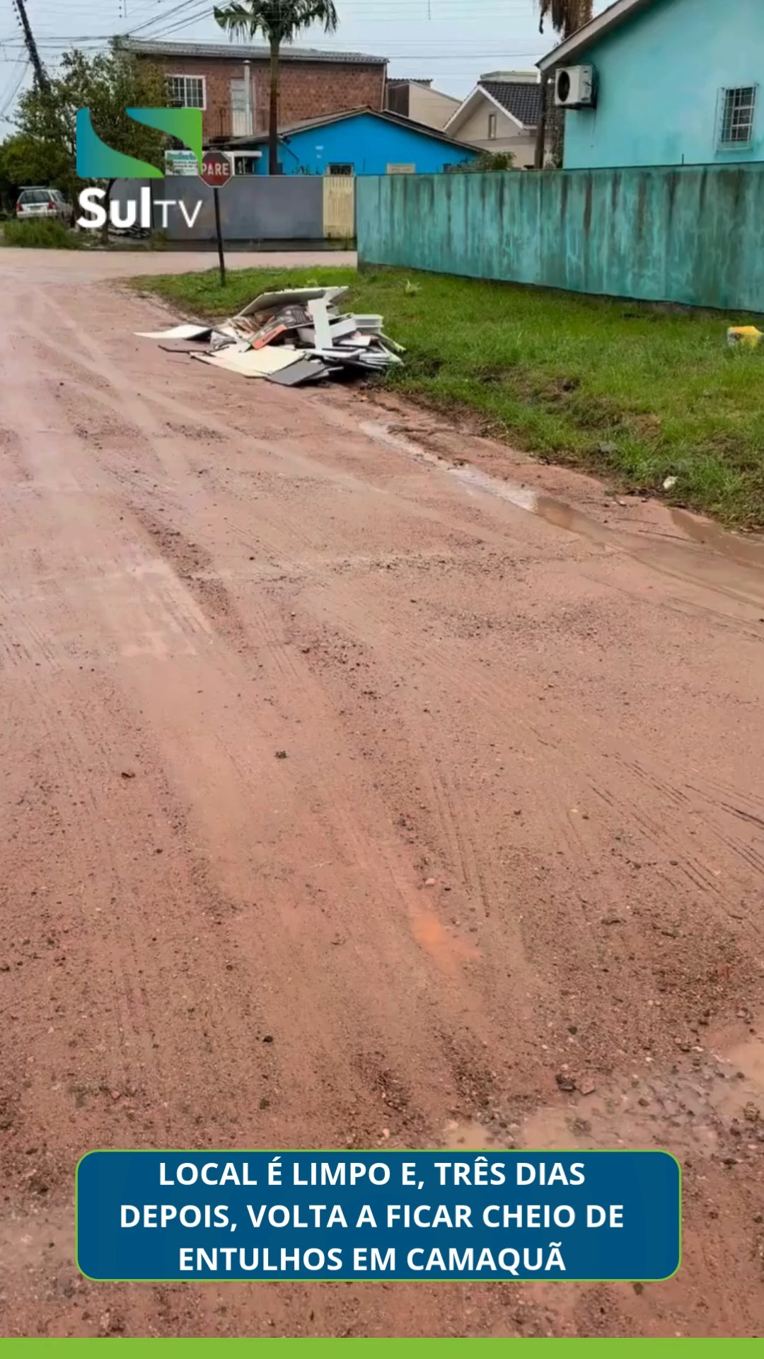 O secretário de Infraestrutura de Camaquã, Alex Petroman, chamou atenção para um ponto de descarte irregular na Rua Nad…