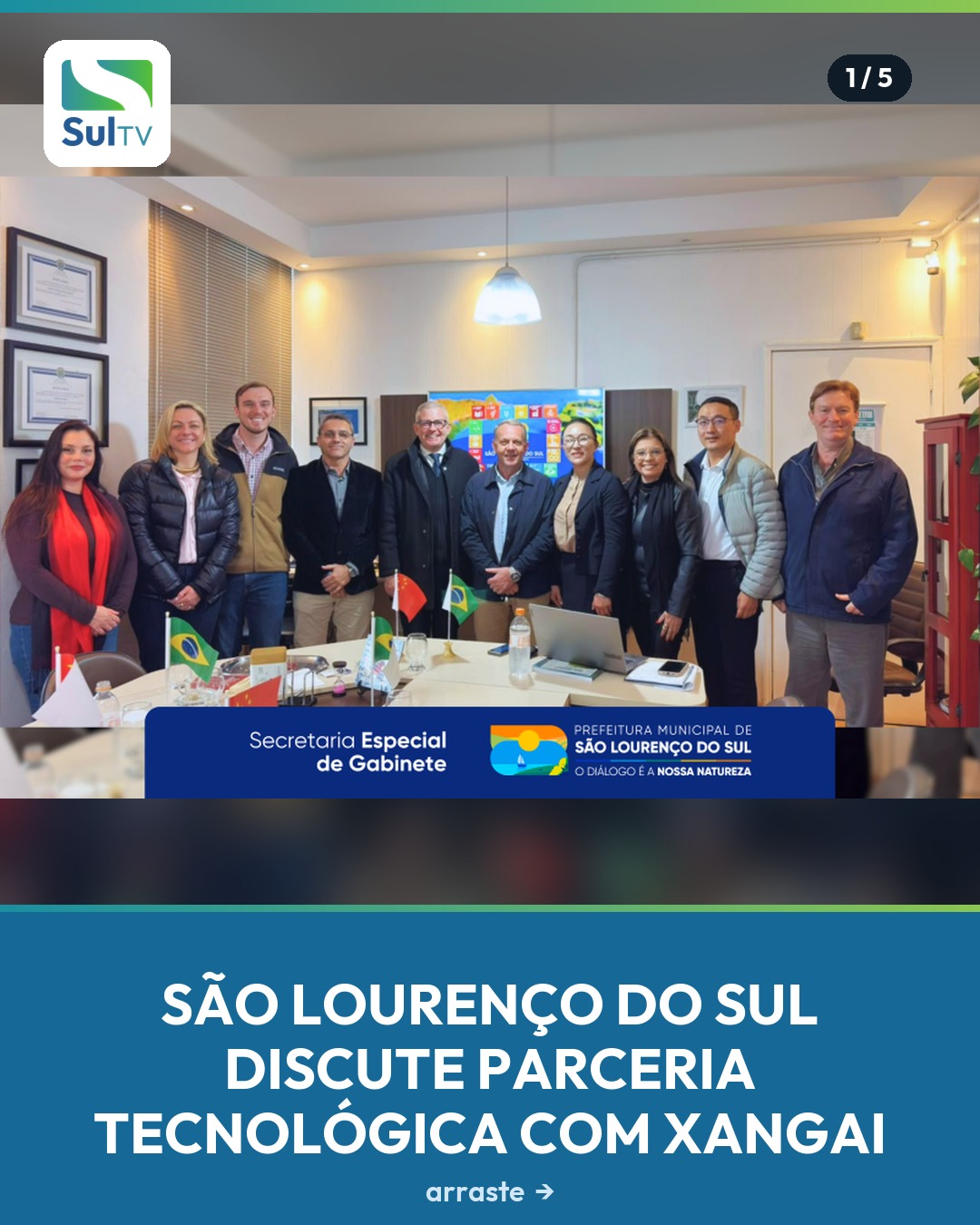 São Lourenço do Sul discute parceria com a China.