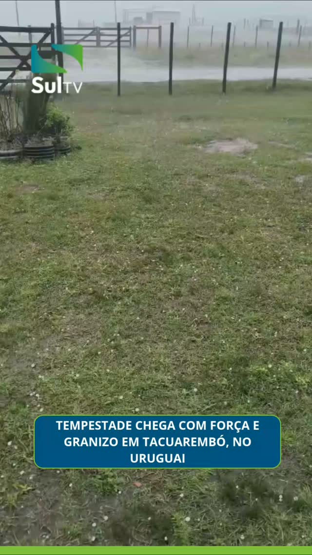 Uma forte tempestade chama atenção nesta quinta-feira em Tacuarembó, no Uruguai. Imagens registradas por moradores most…
